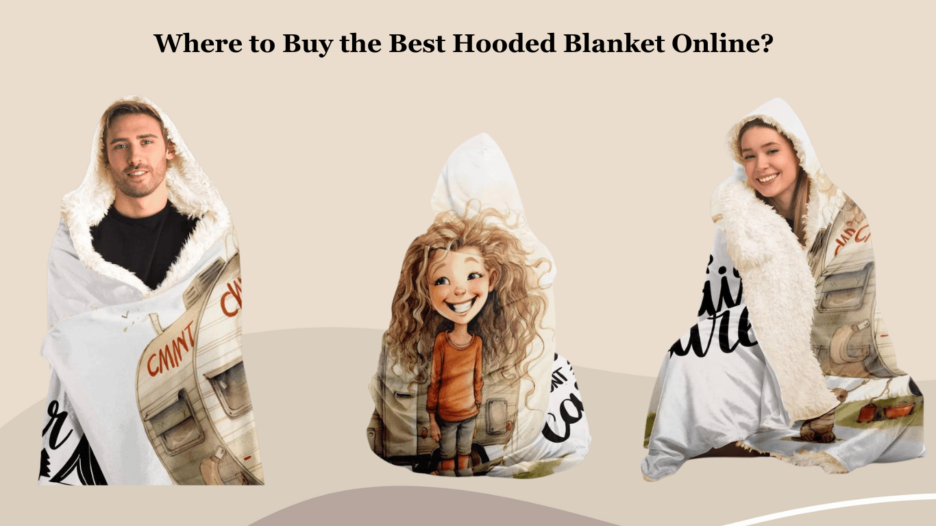 People wearing Best hooded blanket